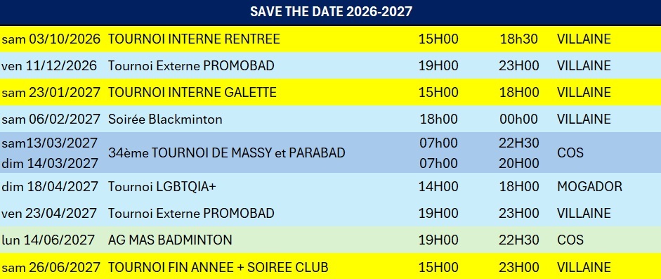 Save the date 2026-2027