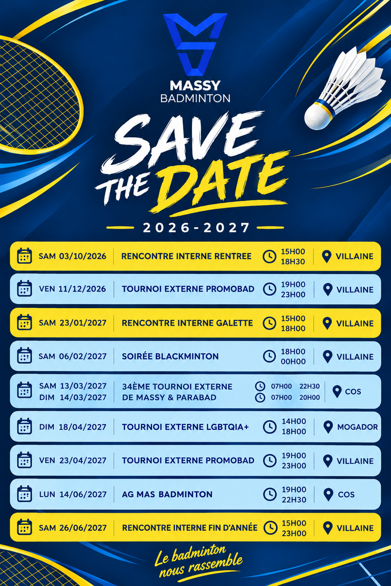 Save the date 2026-2027