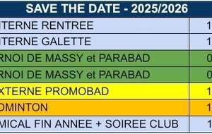 SAVE THE DATE 2025-2026