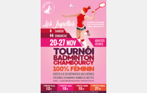 Tournoi National Féminin de Badminton de Chambourcy 78 (Catégories jeunes)