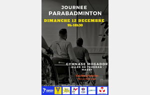 Journée ParaBadminton - Gymnase Mogador 9h-19h