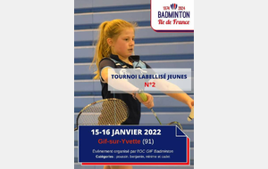 Tournoi labellisé jeunes - 15,16 Janvier - Gif sur Yvette