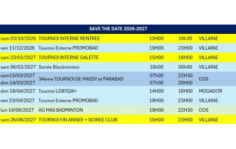 Save the date 2026-2027