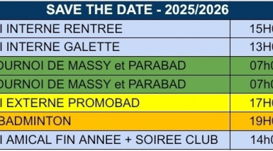 SAVE THE DATE 2025-2026